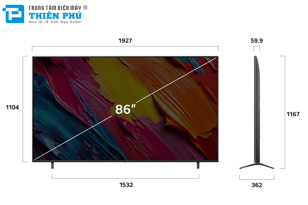 Mở rộng không gian giải trí với smart tivi LG QNED 4k 86 Inch 86QNED70ASA