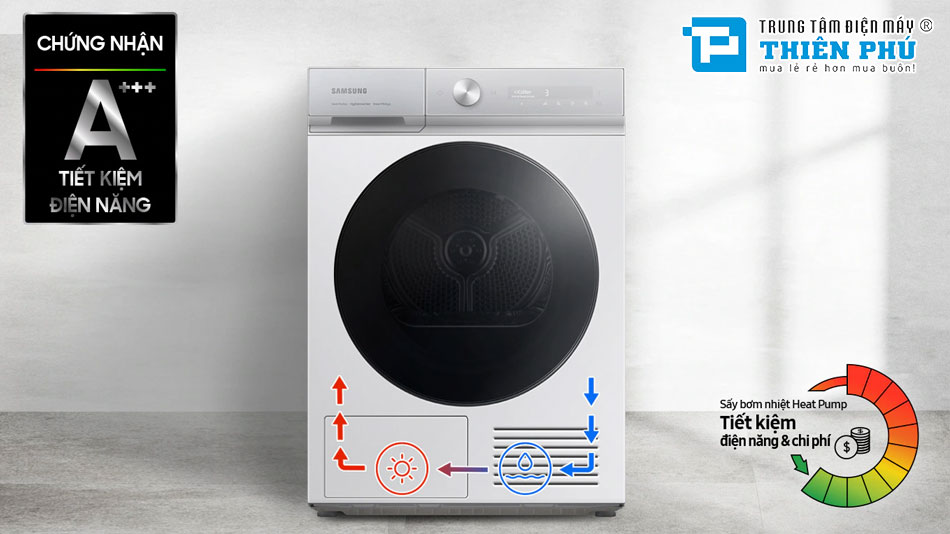 Đẳng cấp sấy khô cùng máy sấy quần áo Samsung 9kg DV90BB9440GHSV - Công nghệ Heatpump tiên tiến