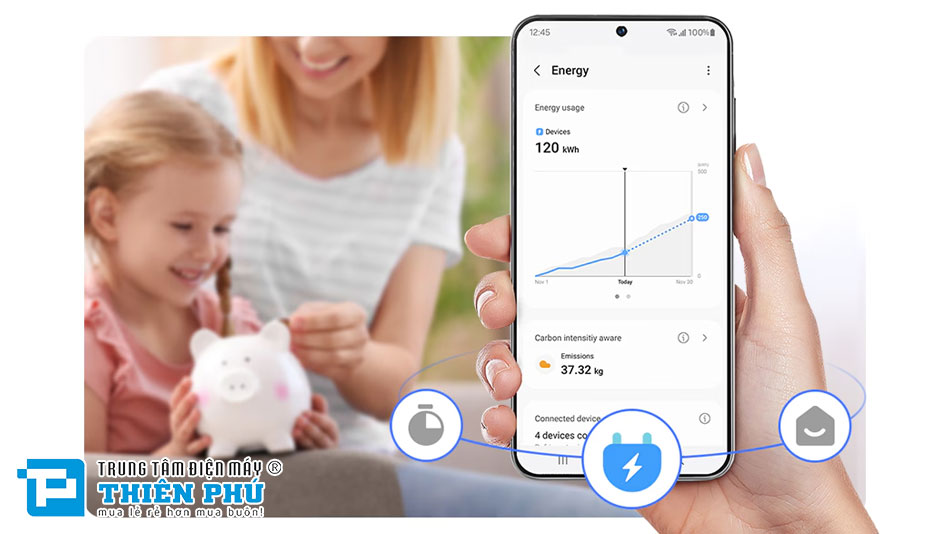 Máy Giặt Samsung Inverter 13Kg WA80F13S5BSV