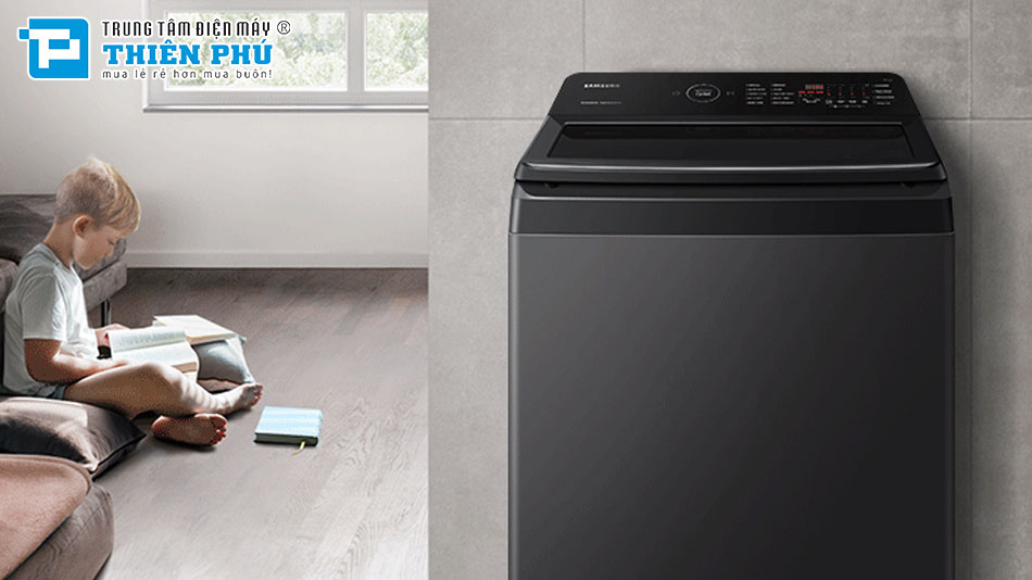 Top máy giặt cửa trên đáng mua nhất 2025 - Máy giặt samsung 12kg WA12CG5886BV/SV