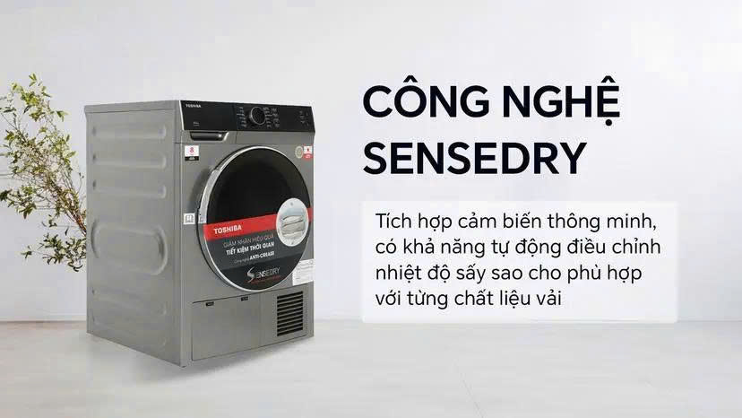 Máy sấy quần áo Toshiba ngưng tụ TD-K90MEV(SK) giải pháp sấy khô tối ưu cho mọi gia đình