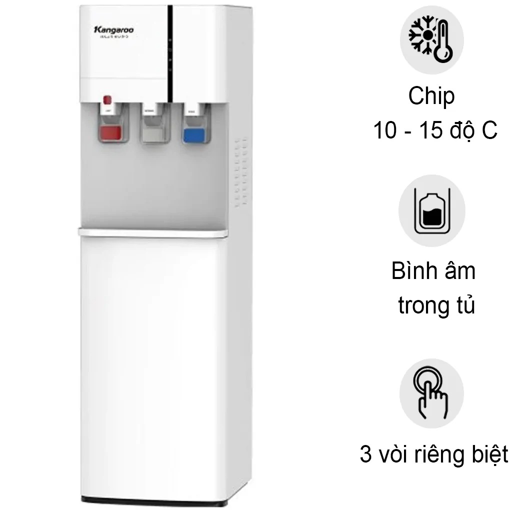 Cây nước nóng lạnh Kangaroo 3 vòi KG59A3 thiết kế sang trọng, hiệu quả vượt trội