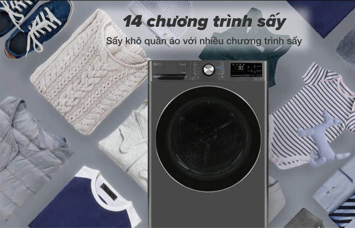 Cẩm nang sử dụng máy sấy quần áo LG inverter 10.5Kg DVHP50P: Chọn chế độ sấy, điều khiển từ xa và bảo hành 2 năm