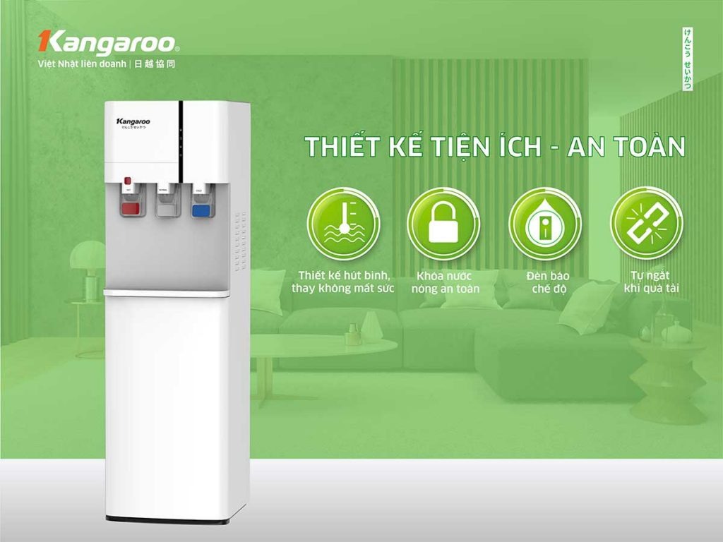 Cây nước nóng lạnh Kangaroo 3 vòi KG59A3 thiết kế sang trọng, hiệu quả vượt trội
