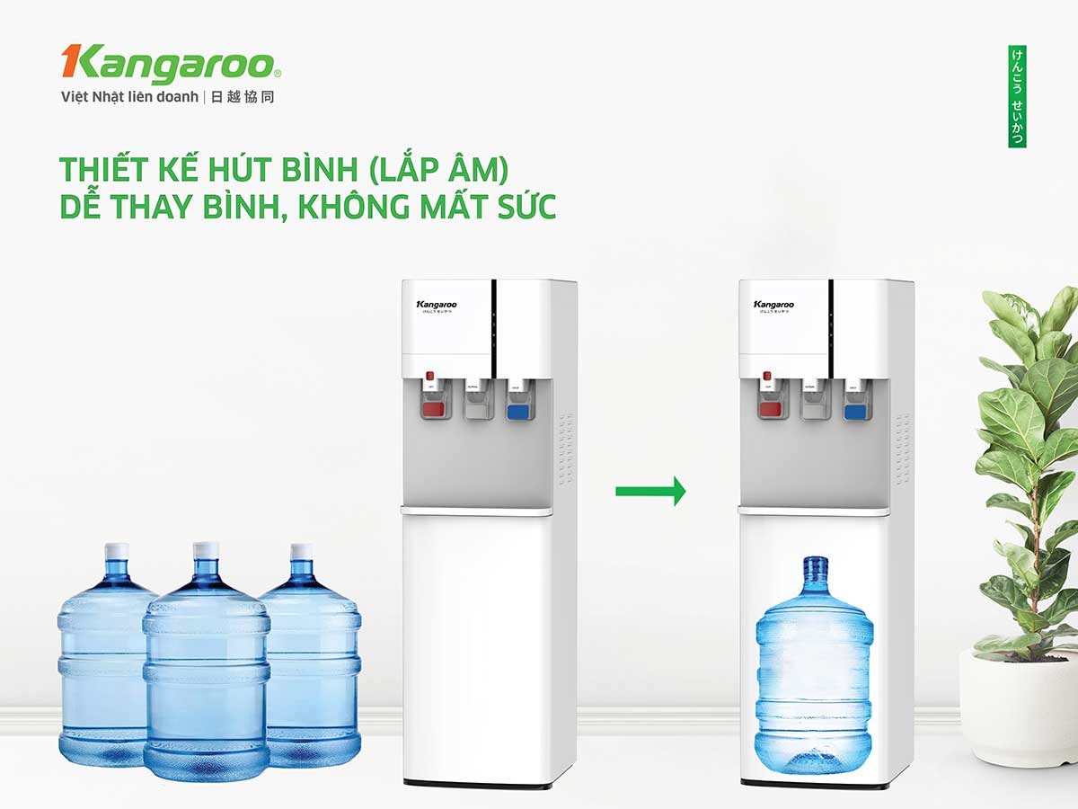 Cây nước nóng lạnh Kangaroo 3 vòi KG59A3 thiết kế sang trọng, hiệu quả vượt trội