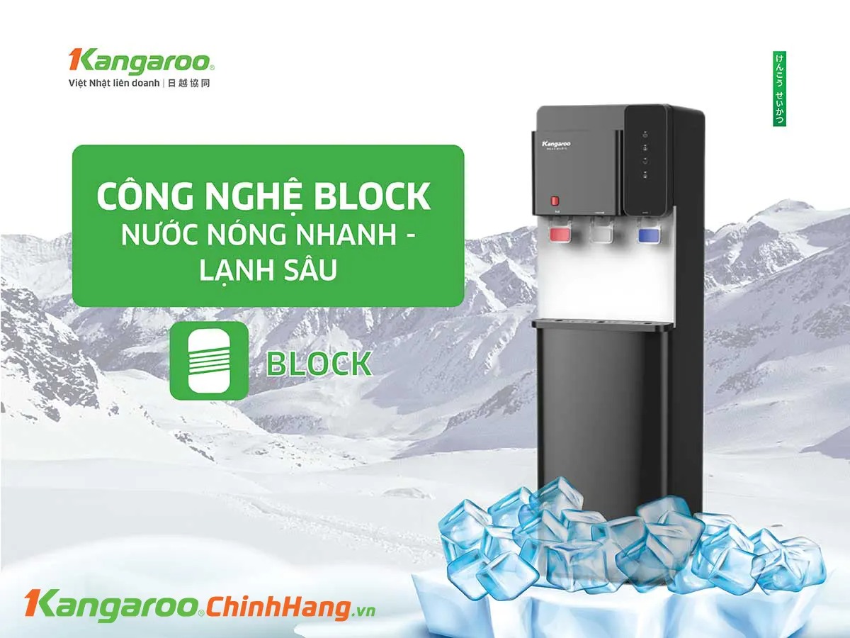 Cây nước nóng lạnh Kangaroo 3 vòi KG699A3 phong cách hiện đại, hiệu suất ưu việt cho mọi gia đình
