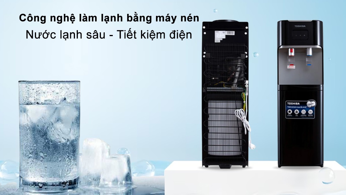 Khám phá thiết kế và công nghệ trong cây nước nóng lạnh 2 vòi Toshiba RWF-W1664TV(K1)