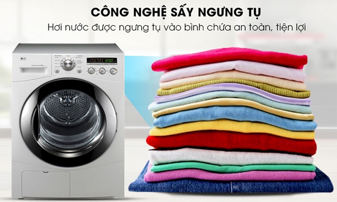 So sánh máy sấy quần áo bơm nhiệt, ngưng tụ và thông hơi