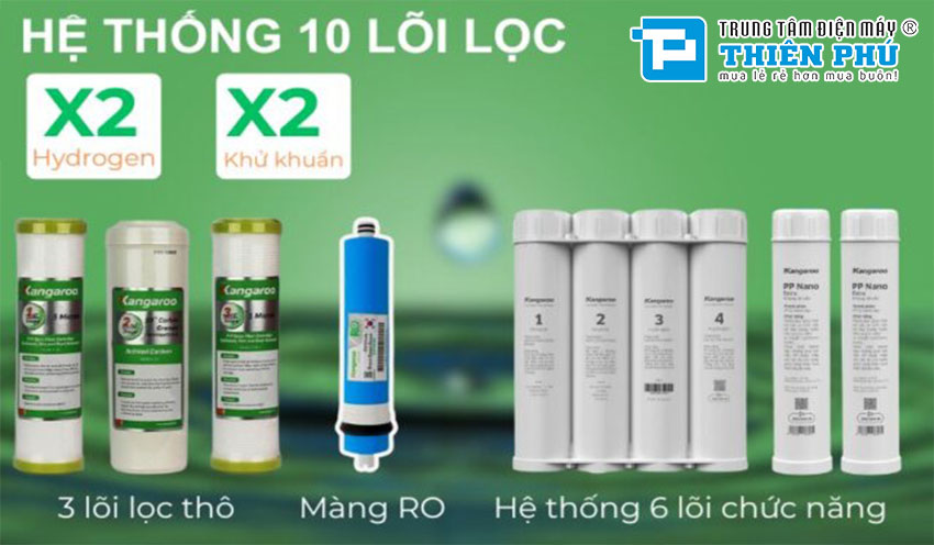 Máy Lọc Nước Kangaroo Hydrogen KGHP10K3 10 Lõi