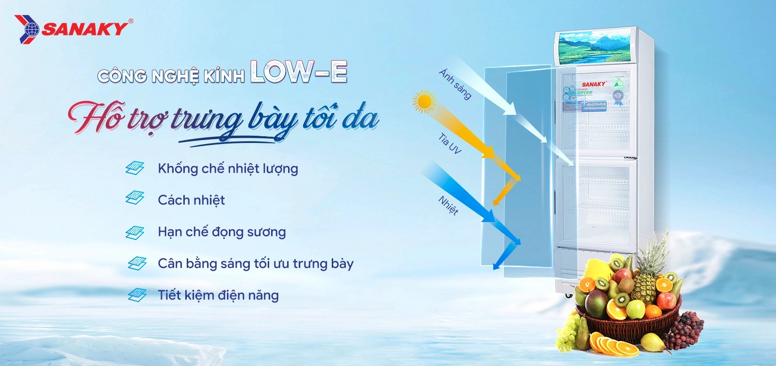 Những lý do nên sử dụng tủ mát Sanaky 2 cánh VH-258W3L cho mùa hè nắng nóng năm nay