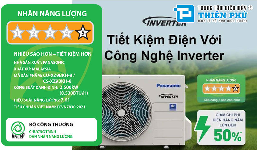 5 ưu điểm đáng giá của điều hòa Panasonic 2 chiều 9000btu CS-XZ9BKH-8