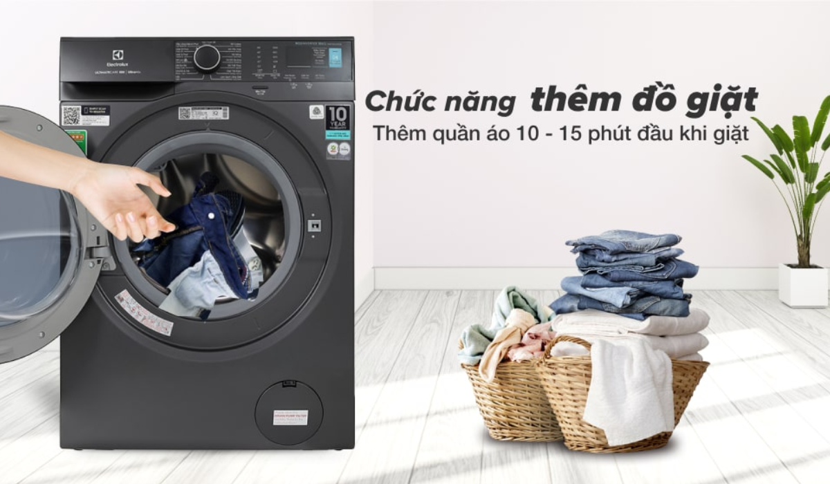 Tính năng tiện lợi “Thêm đồ khi đang giặt”: Trải nghiệm thực tế trên máy giặt Electrolux giá rẻ EWF1024D3SC