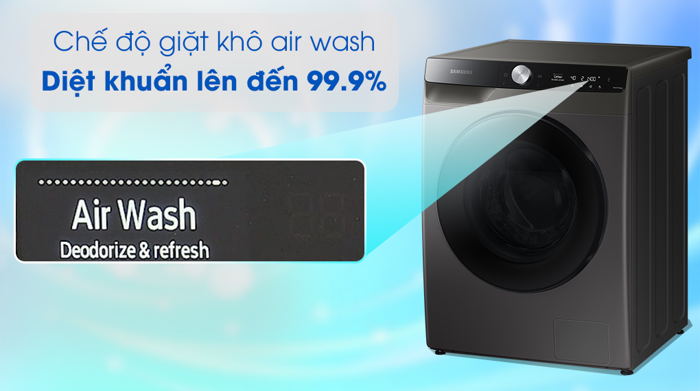 Máy giặt samsung cửa ngang 12Kg WW12CG604DLBSV tiện nghi và hiệu quả cho gia đình 4-6 người