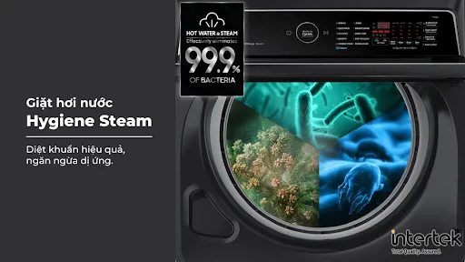 Giặt khỏe, bền bỉ, không ồn với máy giặt Samsung 12kg lồng đứng WA12CG5886BV/SV 