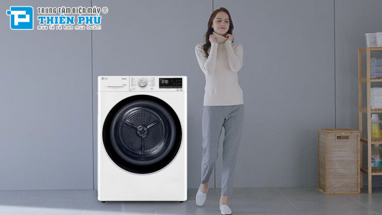 Máy sấy quần áo LG inverter DVHP50W đẳng cấp công nghệ, tiết kiệm tối đa