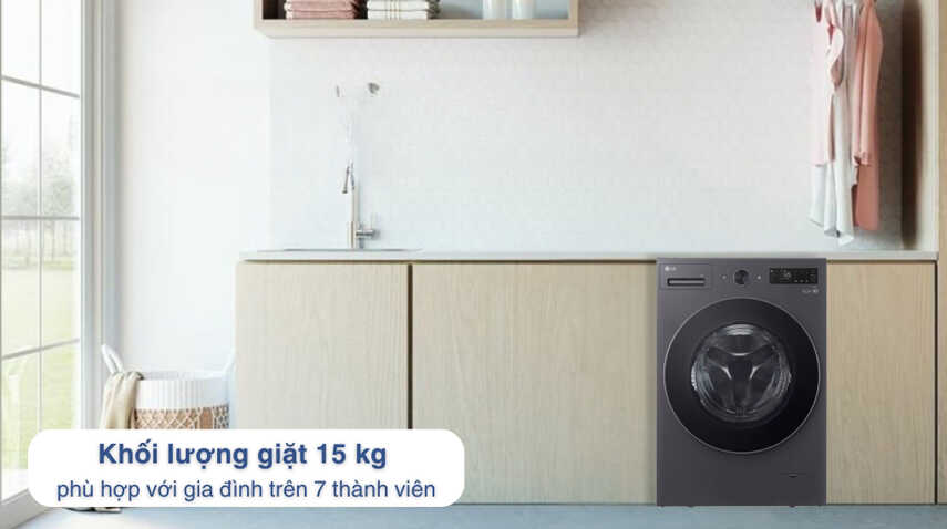 Đánh giá các điểm mạnh trên máy giặt LG cửa ngang 15kg F2515SNTG 