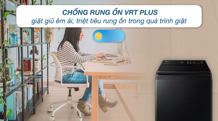 Giặt khỏe, bền bỉ, không ồn với máy giặt Samsung 12kg lồng đứng WA12CG5886BV/SV 