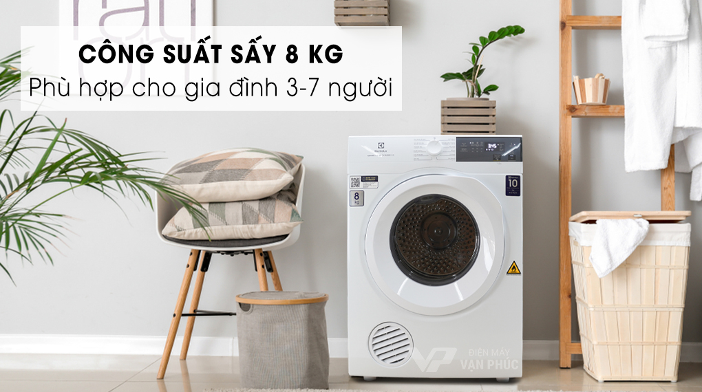 Máy sấy quần áo Electrolux 8kg EDV804H3WC lựa chọn đáng mua trong tầm giá vừa tiền
