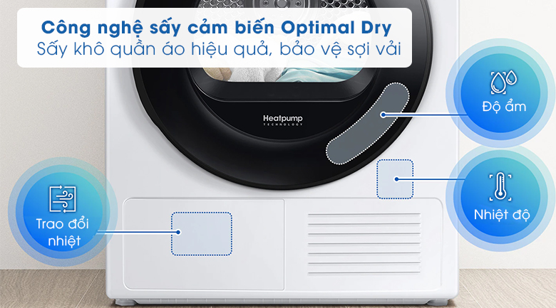 TOP 7 ưu điểm nổi bật trên máy sấy quần áo Samsung 9Kg DV90T7240BH/SV 