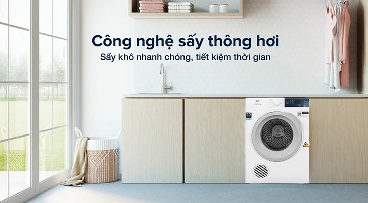 So sánh máy sấy quần áo bơm nhiệt, ngưng tụ và thông hơi