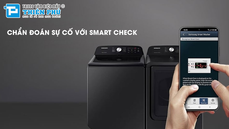 Giặt khỏe, bền bỉ, không ồn với máy giặt Samsung 12kg lồng đứng WA12CG5886BV/SV 