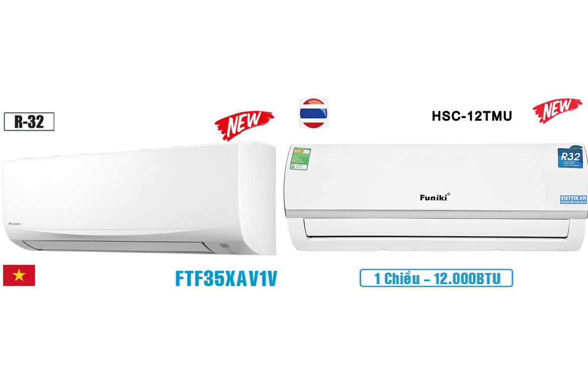 So sánh điều hòa Daikin FTF35XAV1V và Fuinki HSC12TMU, nên chọn mẫu nào?