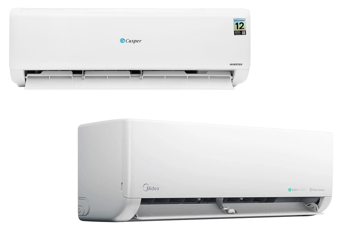 So sánh điều hòa Casper TC-18IS36 và Midea MSCE-19CRFN8, nên mua điều hòa inverter nào?