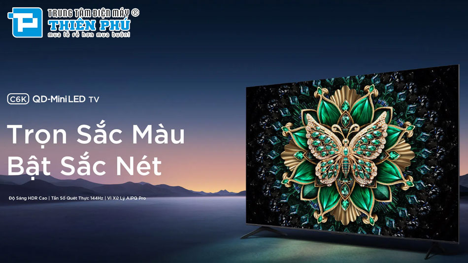 Google Tivi TCL 4K QD-MiniLED 55 Inch 55C6K