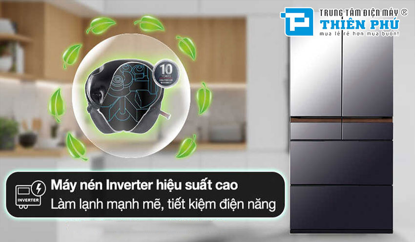 Tủ Lạnh Hitachi Inverter 6 Cánh 670 Lít R-GW670TV (XM)