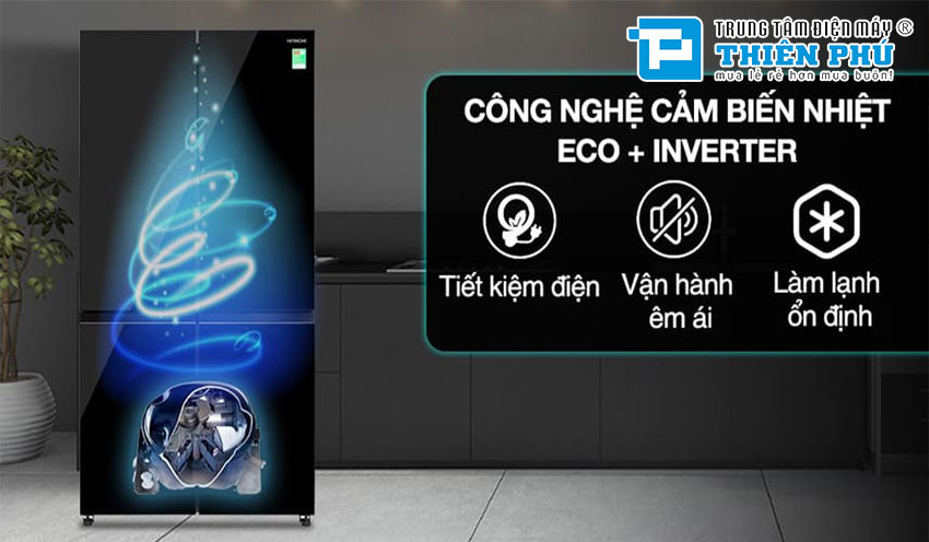 Tủ Lạnh Hitachi Inverter 4 Cánh 645 Lít R-WB700PGV4 (GBK)