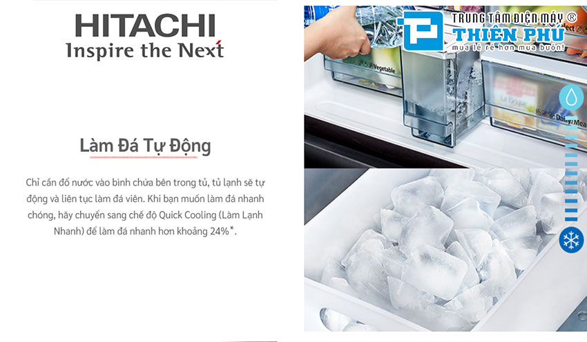 Tủ Lạnh Hitachi Inverter 4 Cánh 645 Lít R-WB700PGV4 (GBK)