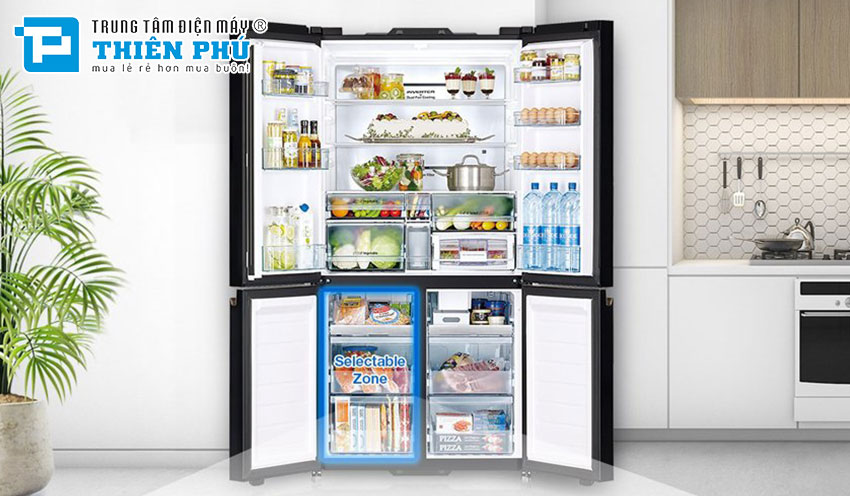 Tủ Lạnh Hitachi Inverter 4 Cánh 645 Lít R-WB700VGV4 (GBK)