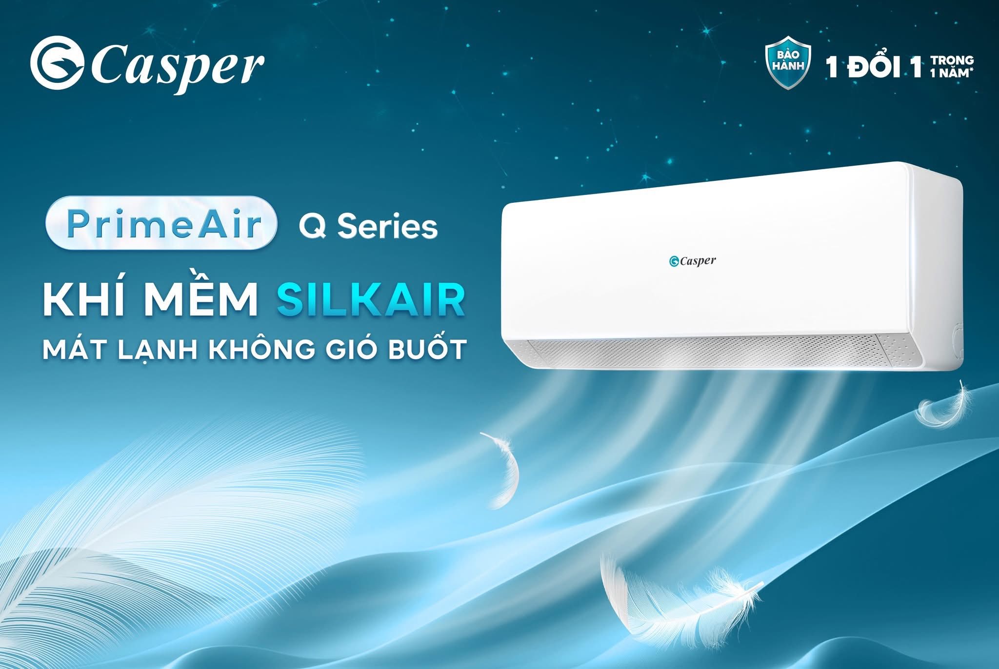 Tìm hiểu tính năng khí mềm SilkAir trên điều hòa Casper là gì, dòng máy nào có tính năng này?