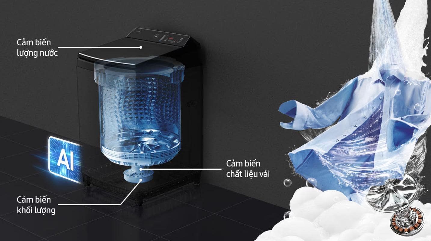 10 Lý do máy giặt Samsung lồng đứng 13kg WA80F13S5BSV là sản phẩm không bỏ lỡ