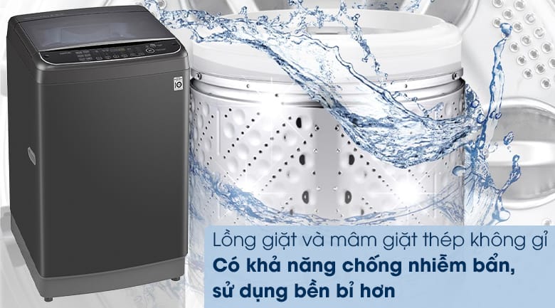 Tận hượng sự tinh tế với máy giặt LG 11kg lồng đứng T2511VBTB