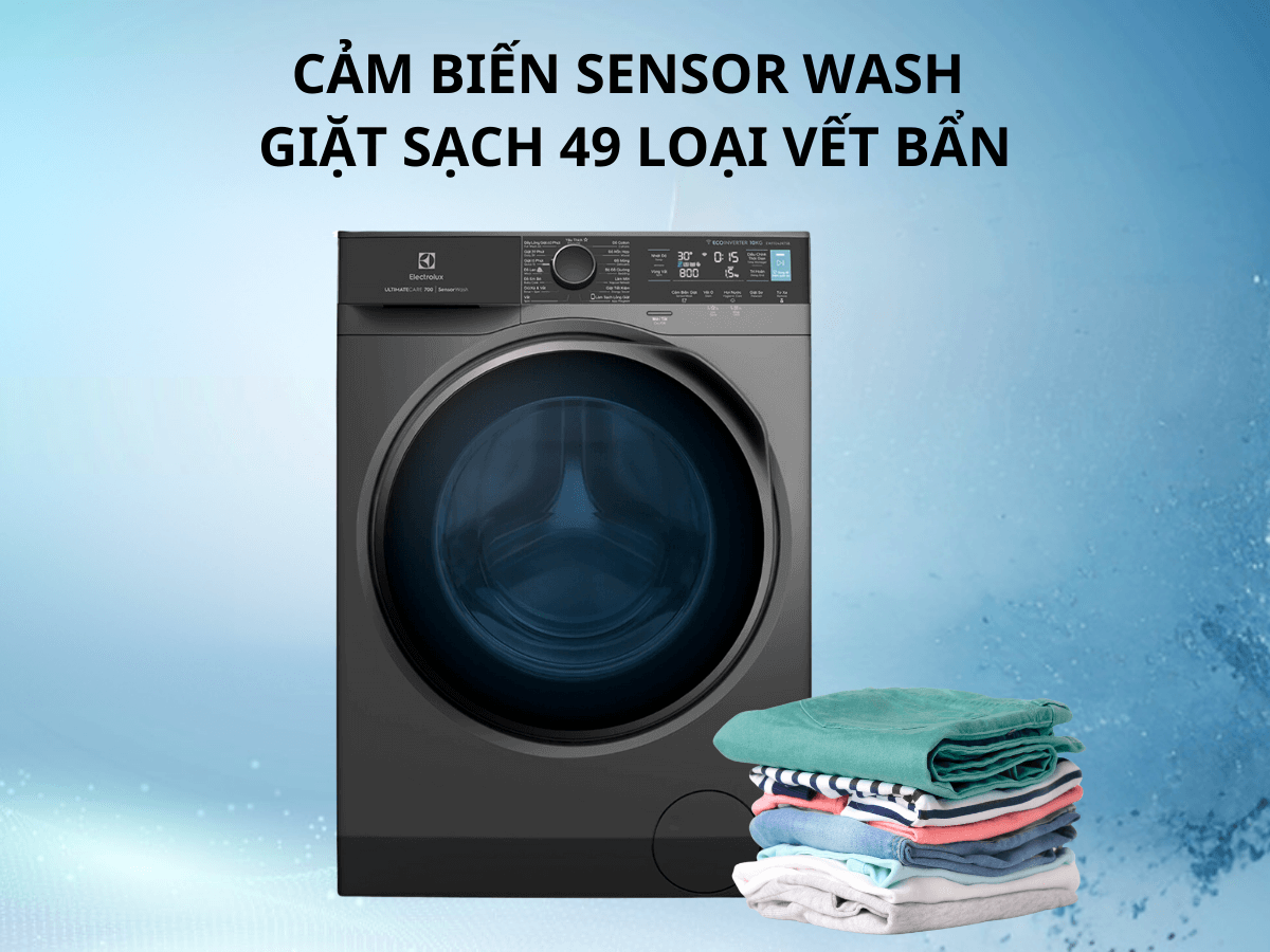 Máy giặt Electrolux 10kg EWF1043R7SC giặt sạch các vết bẩn cứng đầu