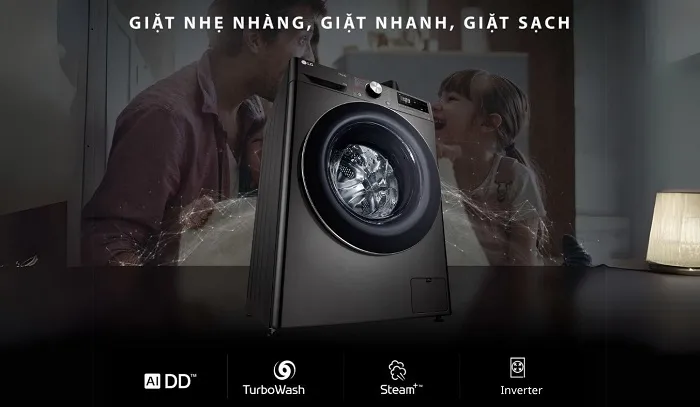 Máy giặt LG 9kg inverter FV1409S4M dùng lâu có bền không? Đánh giá độ ồn, độ rung và độ bền vật liệu