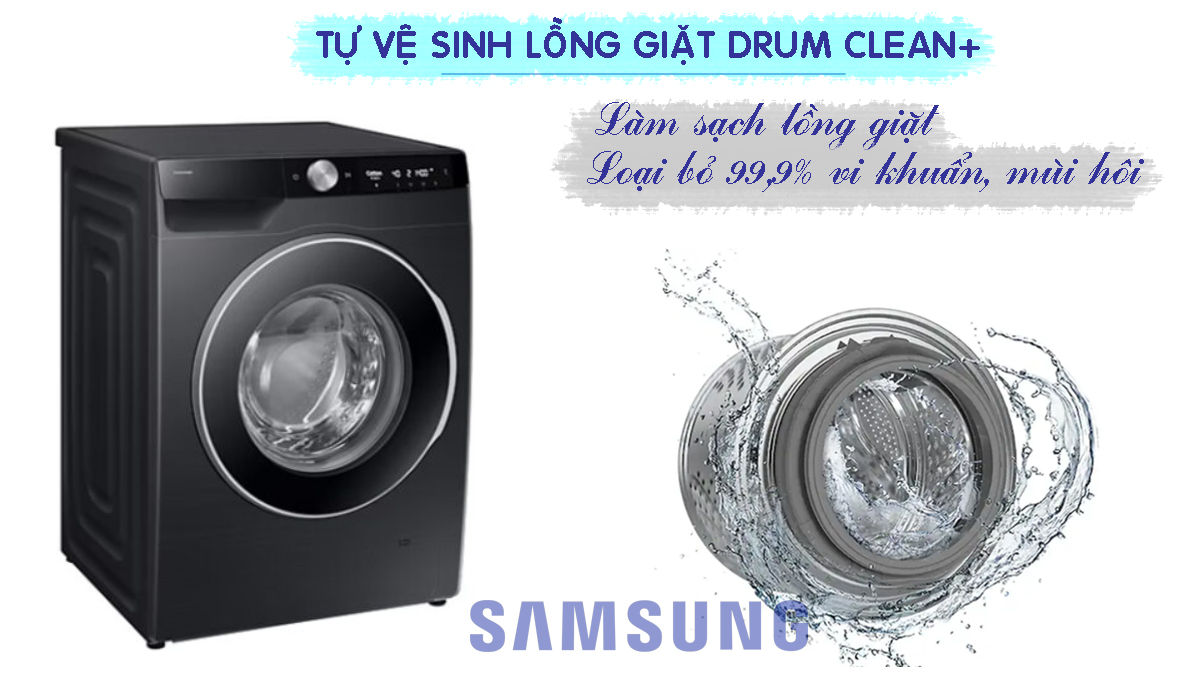 Máy giặt Samsung 10kg WW10DB7U34GBSV công nghệ AI EcoBubble và những tính năng nổi bật bạn cần biết