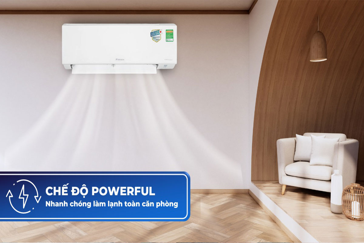 Mát lạnh dịu nhẹ với điều hòa Daikin 12000 1 chiều inverter FTKB35ZVMV