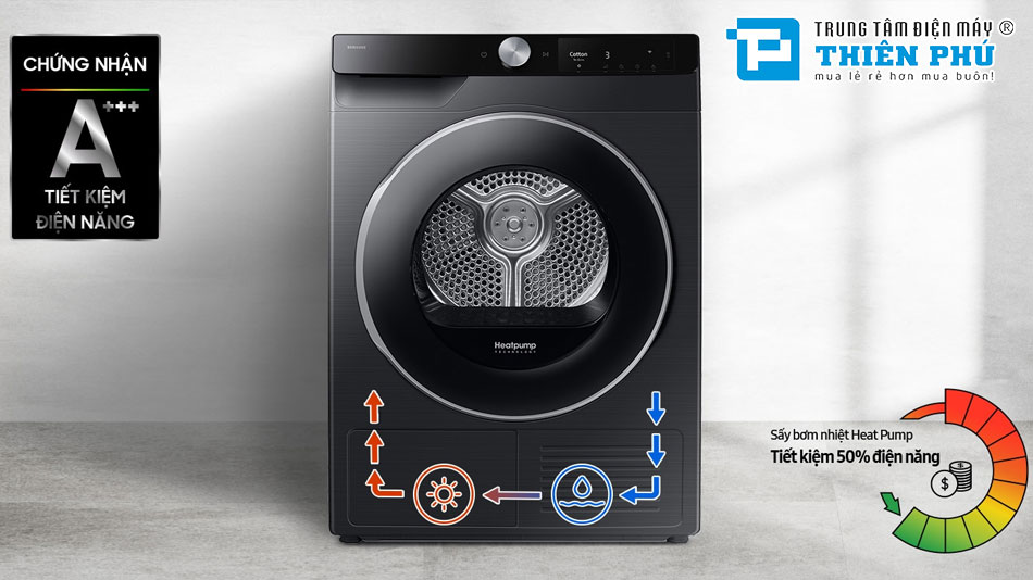 3 đặc điểm nổi bật nhất của máy sấy quần áo Samsung bơm nhiệt 10kg DV10BB9440GB/SV