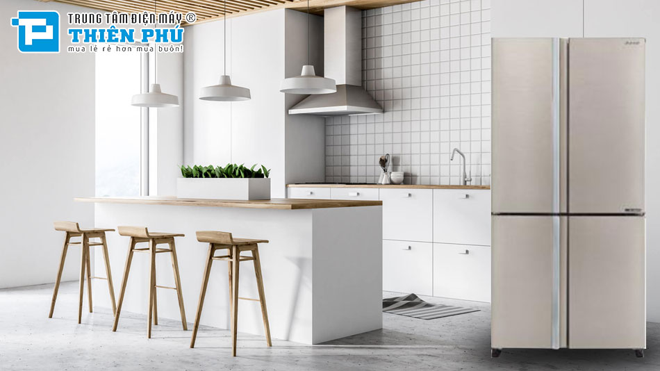 Tủ Lạnh Sharp Inverter 4 Cánh 525 Lít SJ-FX610V-SL