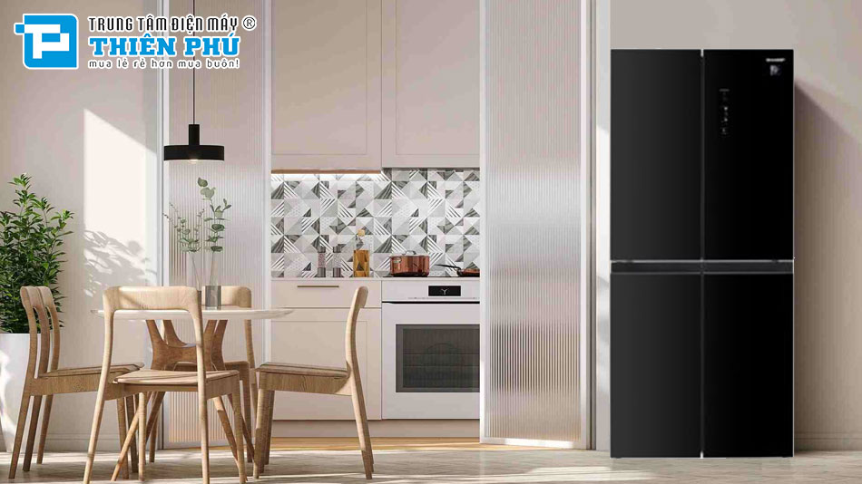 Tủ Lạnh Sharp Inverter 4 Cánh 466 Lít SJ-FXP560V-BK