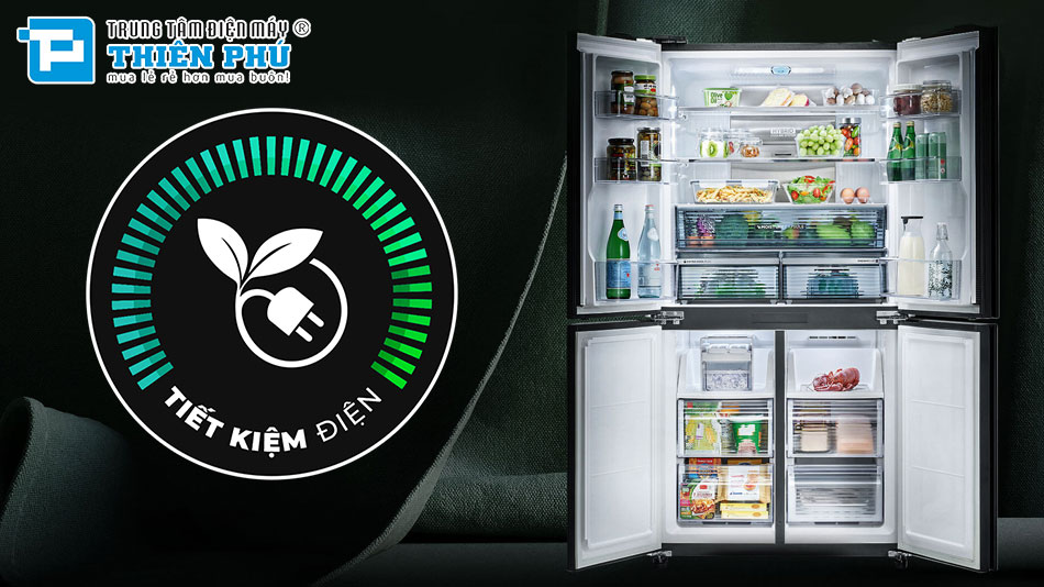 Tủ Lạnh Sharp Inverter 4 Cánh 611 Lít SJ-FXPI700VG-BK