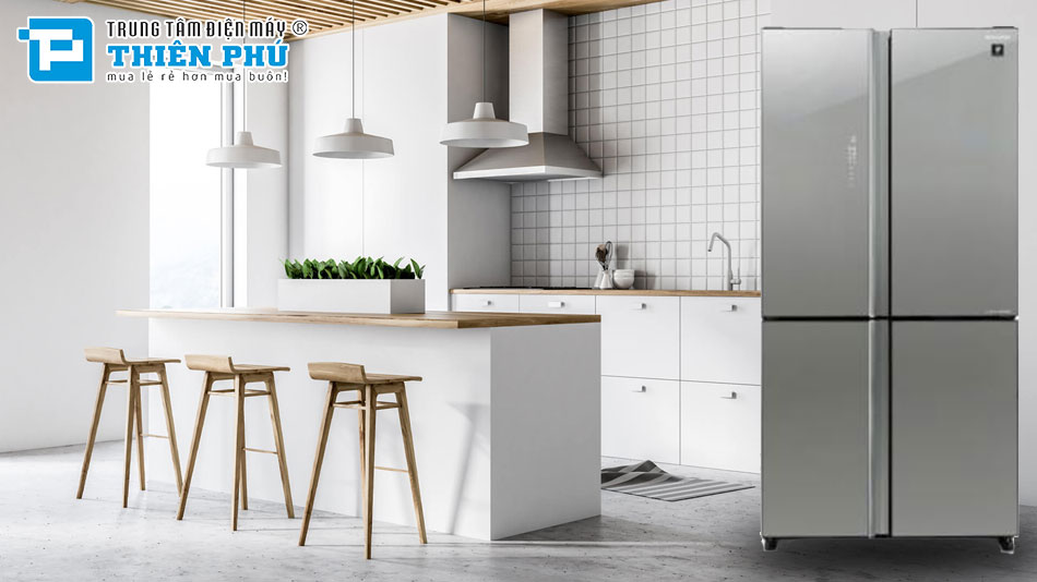 Tủ Lạnh Sharp Inverter 4 Cánh 572 Lít SJ-FXP650VG-SL