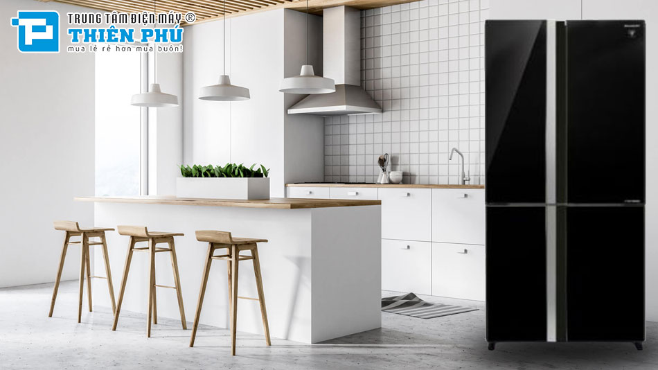 Tủ Lạnh Sharp Inverter 4 Cánh 611 Lít SJ-FXPI700VG-BK