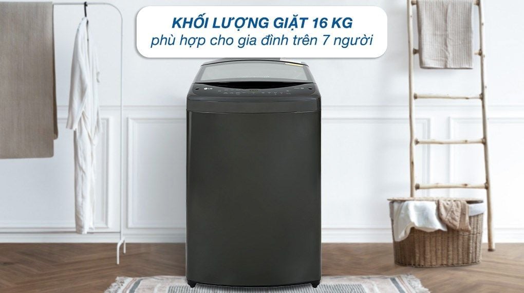 Máy giặt LG lồng đứng 16kg TV2516DV3B trong gia đình đông người có đáp ứng nổi?