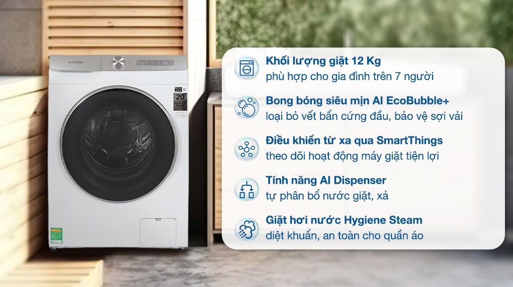 So sánh về máy giặt Samsung 12kg WW12CGP44DSH/SV và WA12CG5745BV/SV: Nên chọn cửa trước hay cửa trên?