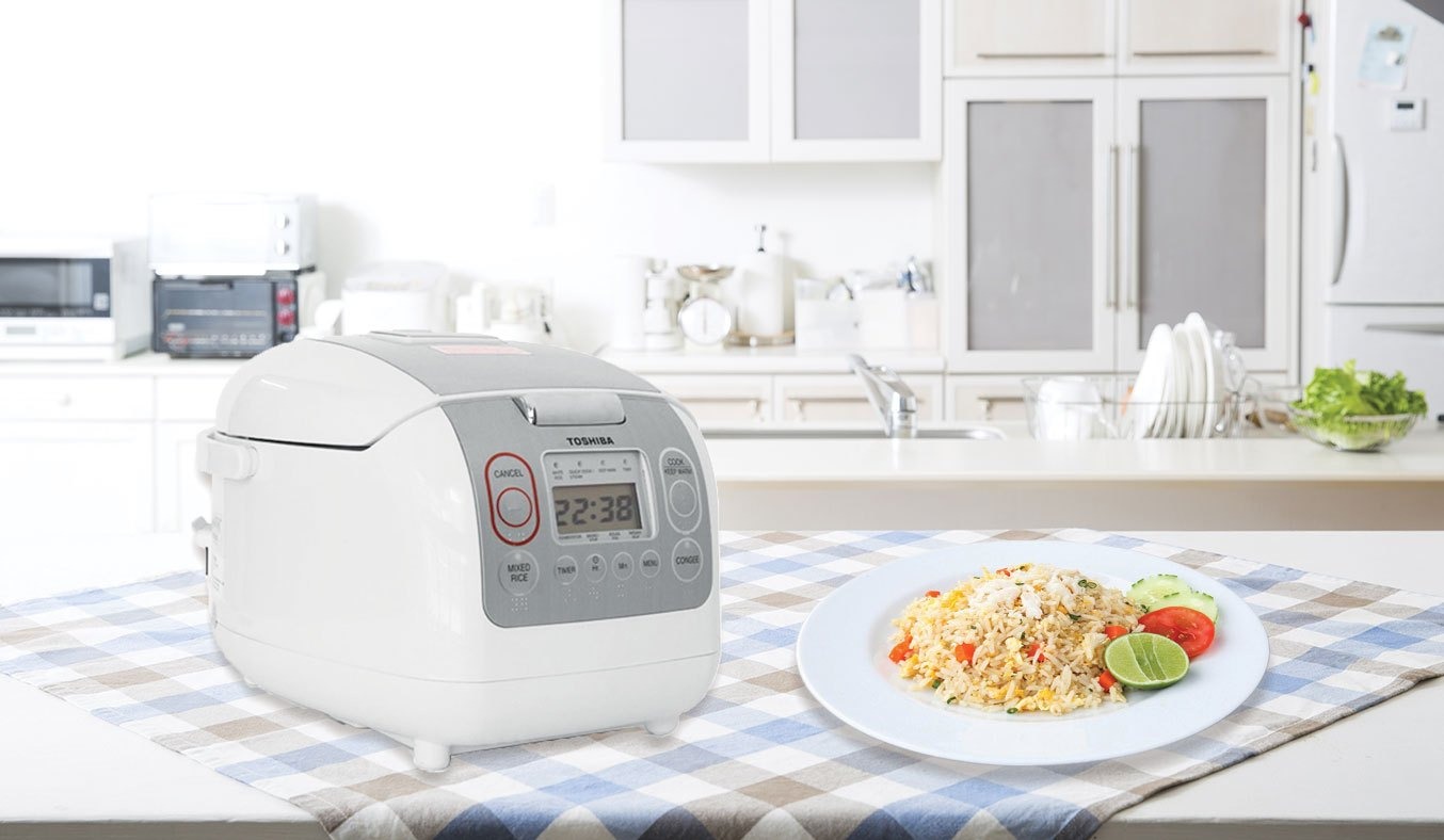 Nồi cơm điện tử Toshiba RC-10NMFVN(WT) 1 Lít thiết kế hiện đại, đa chức năng