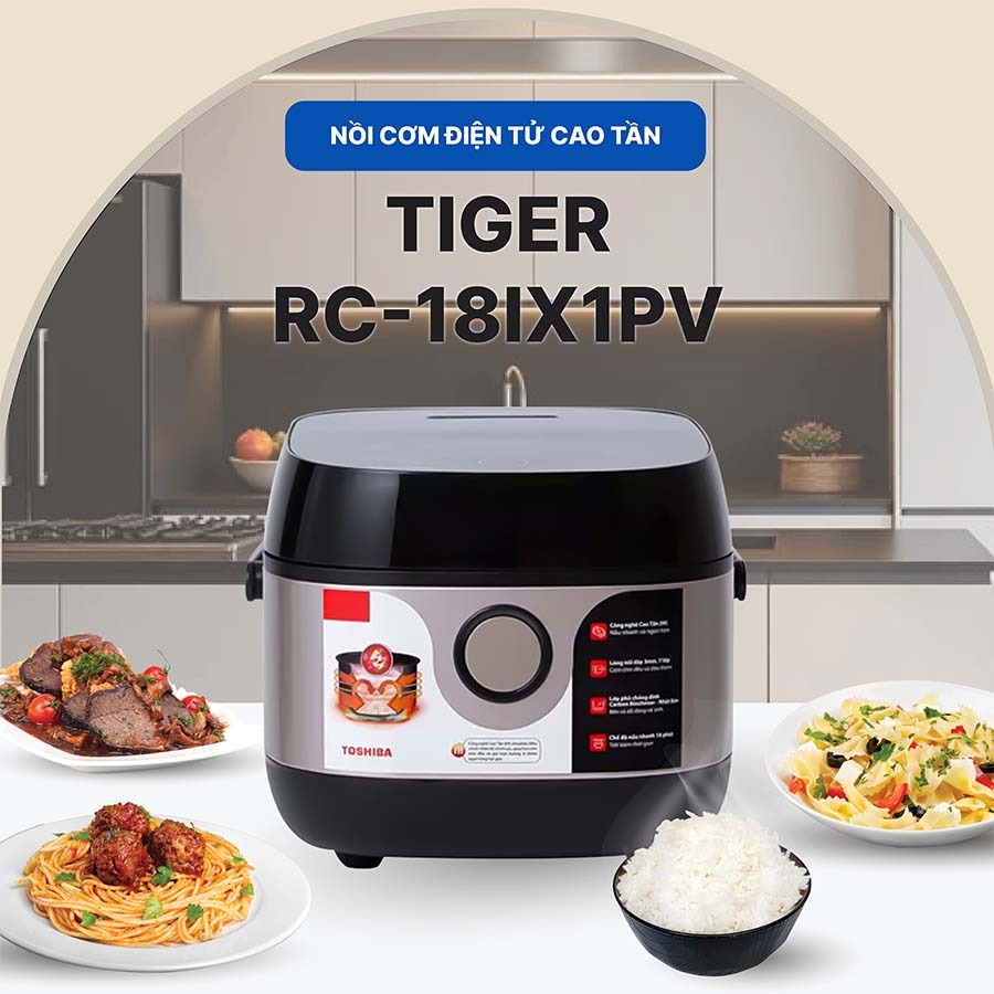 Nồi cơm điện Toshiba RC-18IX1PV 1.8 Lít lựa chọn hoàn hảo cho mọi bữa cơm gia đình việt