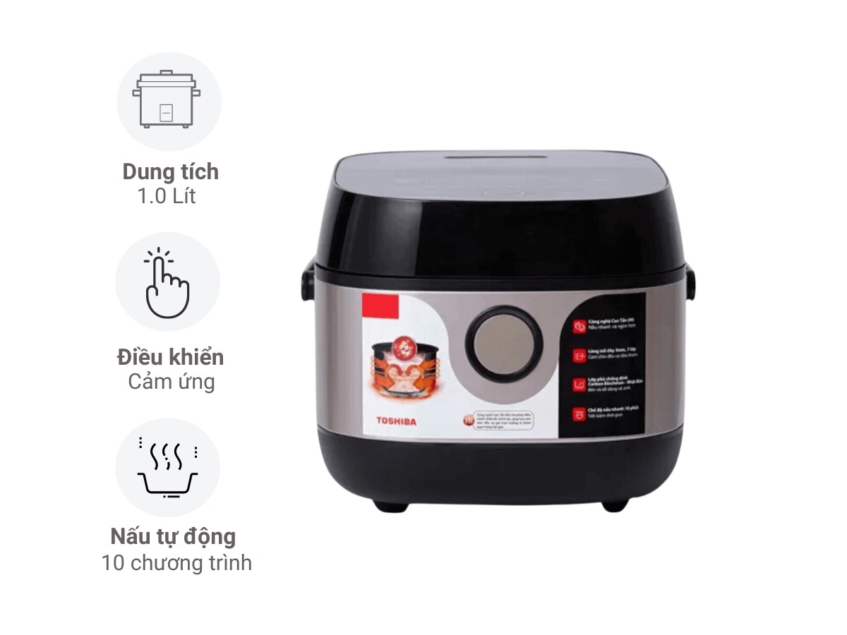 Nồi cơm điện cao tần Toshiba RC-10IP1PV 1.0 Lít tinh hoa công nghệ Nhật Bản cho bữa cơm hoàn hảo